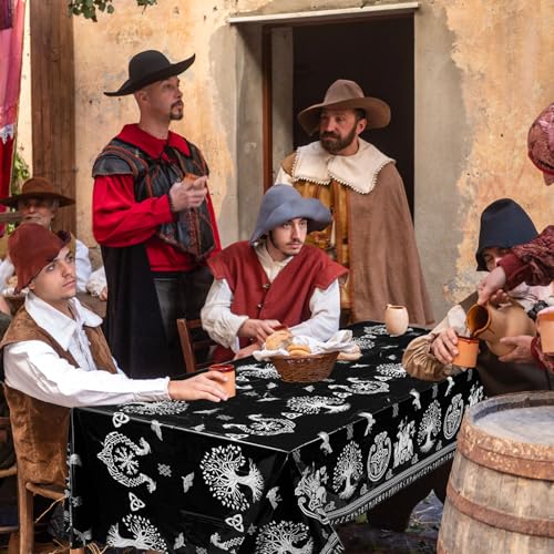 Viking Themed Tablecloth 108x54 Inch - Medieval Party Decorations Supplies