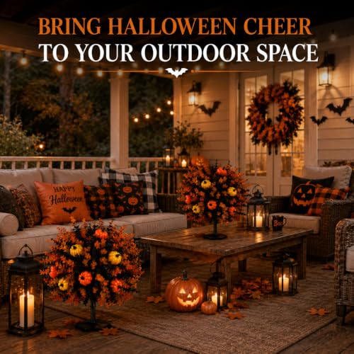 Halloween Artificial Flowers with Pumpkin for Outdoors - Fall Decor - Variation of Halloween-a