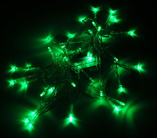 Karlling Battery Operated Green Fairy Light String - 40 LEDs, 10 Pack, Wedding & Xmas Decor