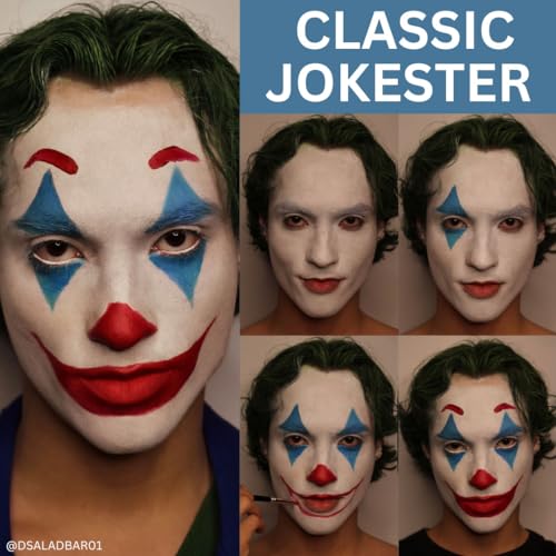 Mehron Makeup Jokester Character Kit - Halloween, Cosplay, Zombie Makeup Set