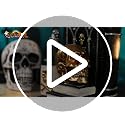 Gothic Gold Skull Book Decor - Halloween Skull Statue, Tabletop Figurine