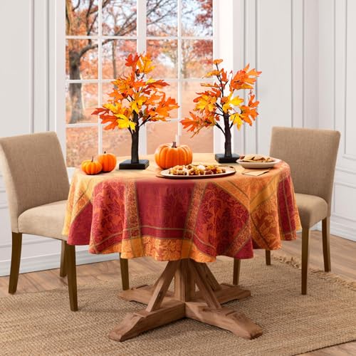 Artificial Fall Maple Tree with 48 LED Lights, Battery & USB Powered Decor for Thanksgiving & Home