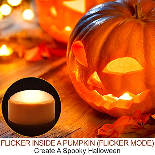 6-Pack Halloween Pumpkin Lights with 2 Remotes & Timer - Bright Orange LED Christmas & Holiday Decor - Outdoor Jack-O-Lantern Lights