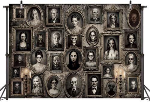 Halloween Haunted Portrait Creepy Backdrop 7x5ft - Variation of THIS listing