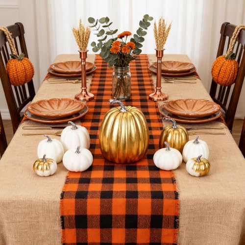 Mini Artificial Pumpkin for Halloween & Thanksgiving Decor - White-1