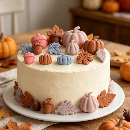 Fall Harvest Silicone Mold for Candy Resin Cake Decorations - Blue, 9 Cavities