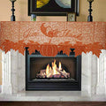 Thanksgiving Fireplace Scarf 20x60 Inch Pumpkin & Leaf Lace Table Runner - Fall Decor