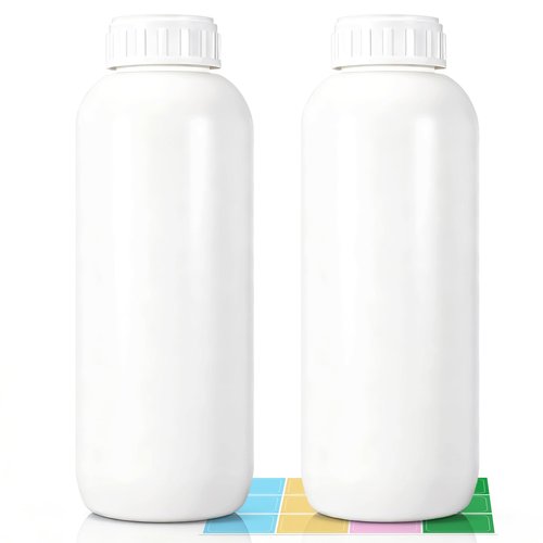 UMETASS 2Pack 34oz (1000ml) EVOH High Barrier Airtight Plastic Travel Bottles - Industrial-Grade Empty Containers with Lids & Caps, Leak Proof Storage for Bulk Chemicals, Lab Samples & Family Liquids