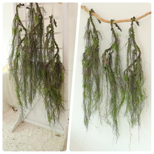 63 Inch Faux Willow Tree Branches with Hanging Moss for Halloween Decor