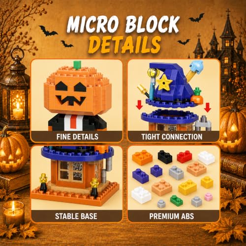 Halloween Advent Calendar 6 Days Mini Building Blocks Set with Figures - Halloween Set 1