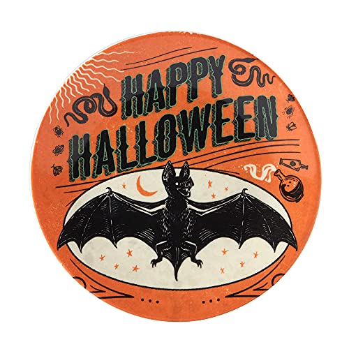 Medium Assorted Halloween Canape Plates - Set of 4, 6 Inch Ceramic Dinnerware