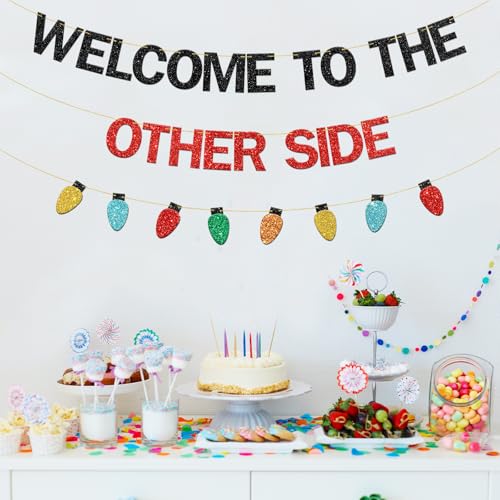 Halloween Mysterious Welcome to the Other Side Banner Gothic Party Decor