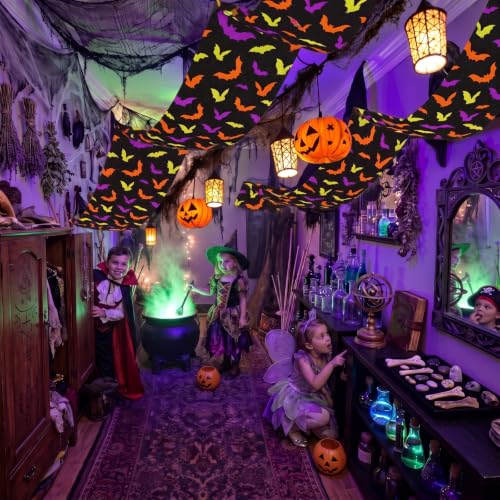 Halloween Bat Ceiling Banner - 12 Ft Party Decorations for Halloween