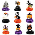 Halloween Honeycomb Centerpieces Set - 9 Festive Table Decorations