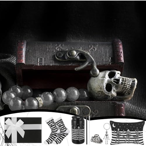 Halloween Skeleton Gift Set - Gothic Dancing Skeleton Figures for Men and Women