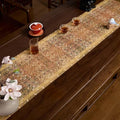 Petal Rain Floral Brocade Table Runner 13x85 Inches Fall Decor - Rectangular