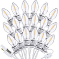 18 LED Bulb Christmas Village Light Cord with Switch & Fuses - 31ft C7 String Lights