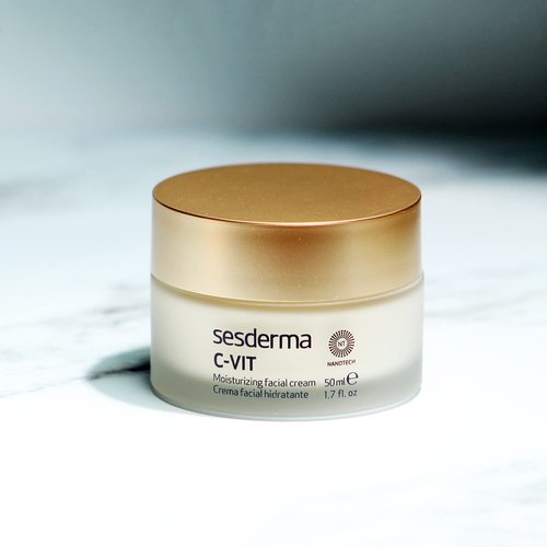 Sesderma C-VIT Moisturizing Facial Cream - Fight Aging with Vitamin C Antioxidants | 1.7 fl oz