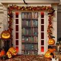 Library Bookshelf Door Cover - Washable Waterproof Holiday Decor - S 32 x 79 Inch