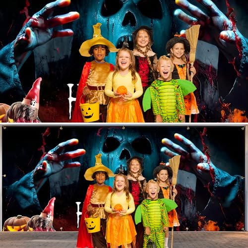 Halloween Garage Door Cover Banner - Skeleton, 7x16 ft Halloween Decorations