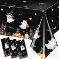 Halloween Ghost Pumpkin Tablecloth Pack - 3 x 86x52 Inch Disposable Party Linens