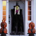 59-Inch Voice Activated Animated Witch Halloween Decoration with Glowing Eyes & Sound Effects