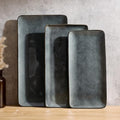 Famiware Serving Platters Set of 3 - Deep Forest Rectangular Ceramic Dishware