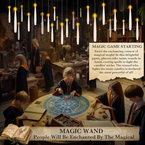 20 Pcs Floating Candles with Wand Remote Timer - Halloween Decor, White - Variation of THIS listing