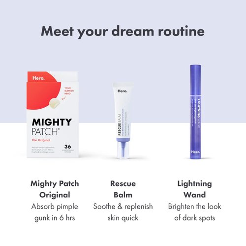 Hero Cosmetics Rescue Balm Post-Blemish Recovery Cream - Intensive Nourishing and Calming for Dry, Red-Looking Skin After a Blemish - Dermatologist Tested (50 ml, 1.69 fl. oz)