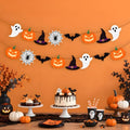 Halloween Hanging Banner - Pumpkin Ghost Bat Witches Web Decor - Halloween Variation