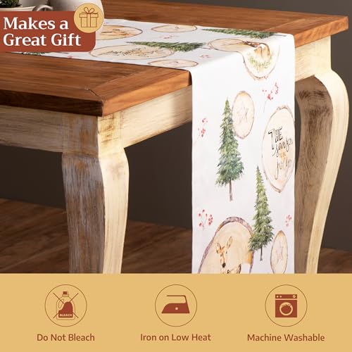 Maison d'Hermine Mountain Life Table Runner 14.5x36 Inch Cotton, Holiday Decor