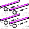 Black Light Bar 10W USB UV LED Strip 4 Pack for Fluorescent Glass & Decor - Variation of 4