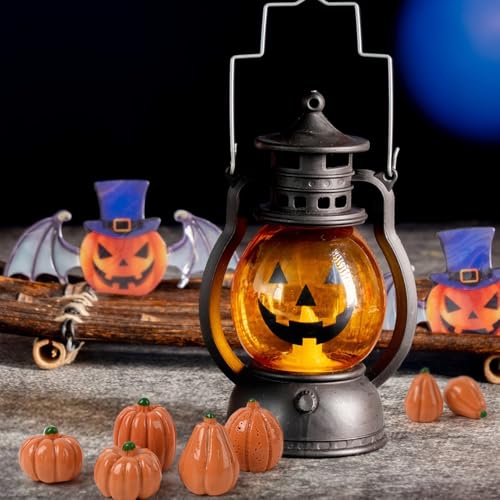 Mini Resin Pumpkins 50-Piece Fall Decor Set for Halloween & Thanksgiving