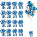 Light Blue Metallic Balloon Weights 16 pcs - Heavy Table Centerpiece Support