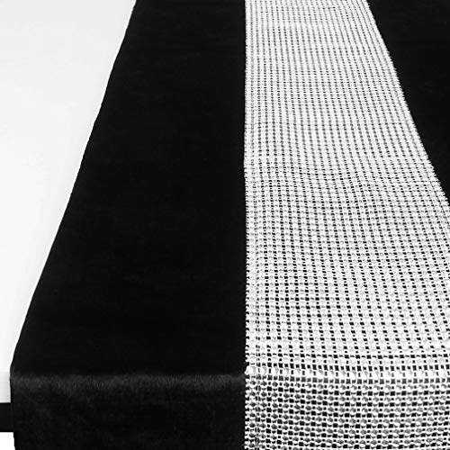 Black Rhinestone Tassel Table Runner 13x84 Inch Elegant Wedding Party Decor Variation of THIS listing