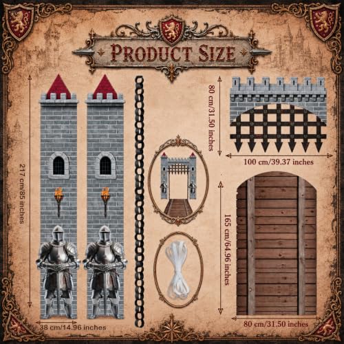 Medieval Castle Entrance Door Banner Set for Themed Parties & Events