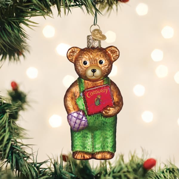 Corduroy Glass Ornament for Christmas Tree - Handcrafted Holiday Decoration