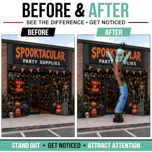 Zombie 10FT Inflatable Tube Man Wacky Wavy Dancing Guy for Outdoor Decoration - Variation: Zombie-10FT