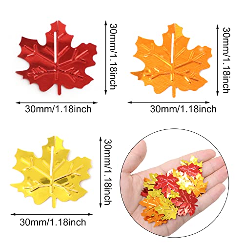 Fall Maple Leaf Confetti - Autumn Table Scatter for Weddings & Parties - 60g