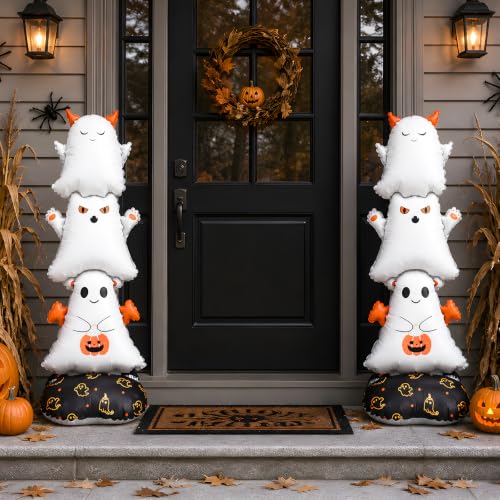 2pcs Halloween Ghost Balloons - 3.7Ft Self-Standing Giant Inflatable Ghost Decorations
