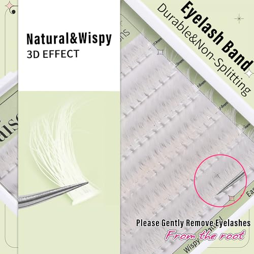 White Lash Clusters 13 50P-White Lash Clusters 10-18MM Wispy Reusable Eyelash Extensions - DIY Cosplay Makeup
