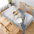 Marble Texture Rectangular Tablecloth 60x90 Inch - Washable & Waterproof, Gray & White Design - Variation: Marble Texture #01