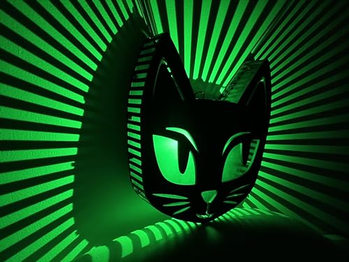 Halloween Black Cat LED Sign - Battery Operated Wall & Tabletop Decor - Variation: Black Cat