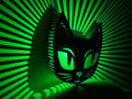 Halloween Black Cat LED Sign - Battery Operated Wall & Tabletop Decor - Variation: Black Cat