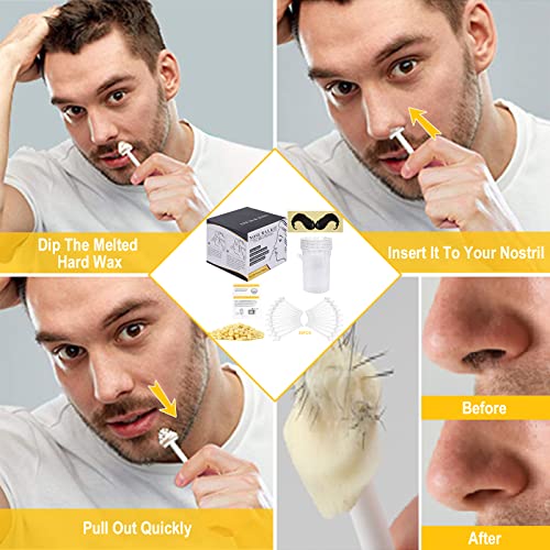 100g Nose Hair Wax Kit for Men & Women - Painless, Easy Removal with Applicators & Accessories