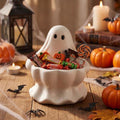 Halloween Ghost Candy Bowl Ceramic Ghost Dish for Snacks & Decor