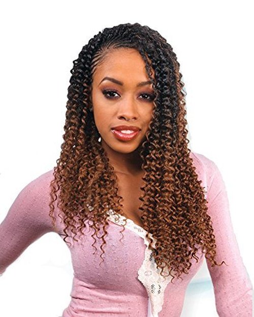 Freetress Braids WATER WAVE 22" (4-Pack, 1B Off Black) - Synthetic Crochet Braiding Hair