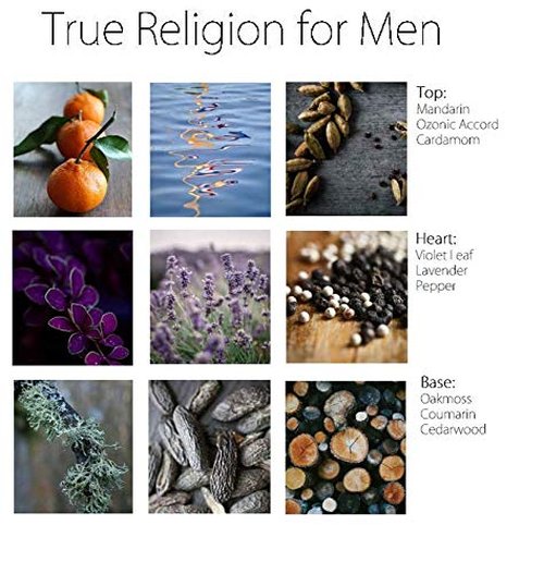 True Religion Eau De Toilette Spray for Men - 100 ml | Woody Fougere with Mandarin, Cardamom & Cedarwood