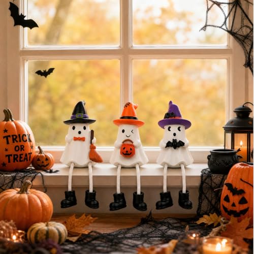 Halloween Ghost Decorations Set - Dangling Legs with Accessories, 3 Pcs - Variation: Halloween-Ghost
