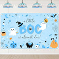 Avezano Blue Halloween Baby Shower Backdrop Banner 6x3.6ft